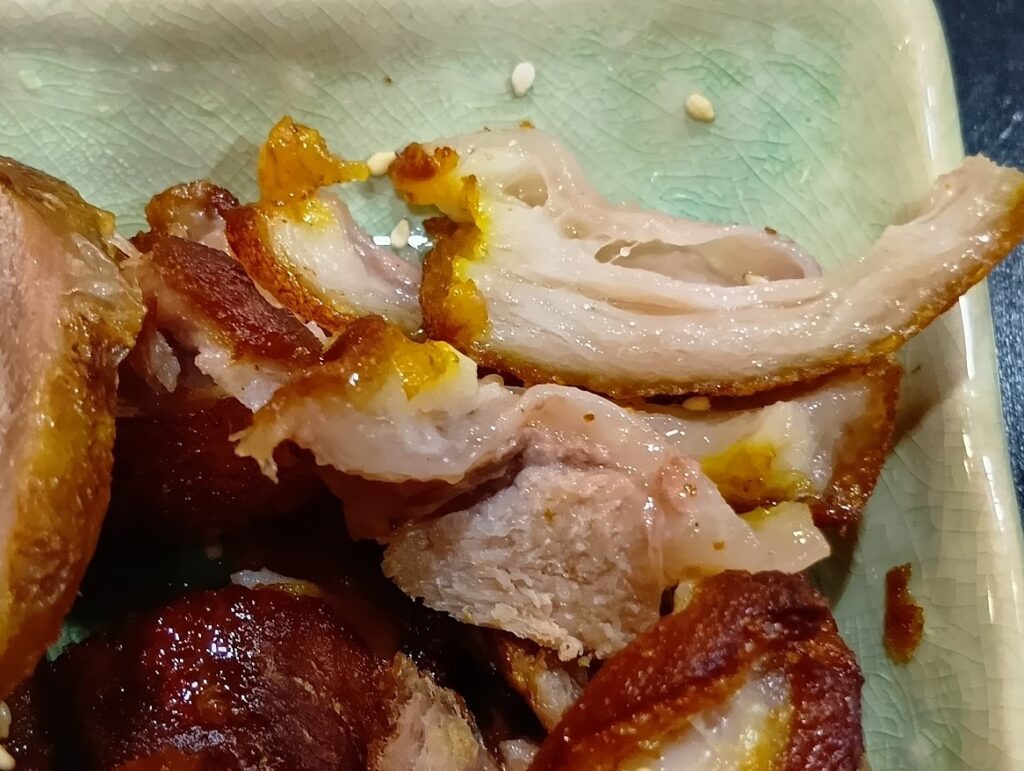 手作り塩漬け豚すね揚げ